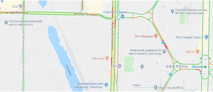 Прорив на Либідській викликав числені затори в столиці (карта транспортного колапсу) Screenshot_6-4 Прорив на Либідській викликав числені затори в столиці (карта транспортного колапсу)