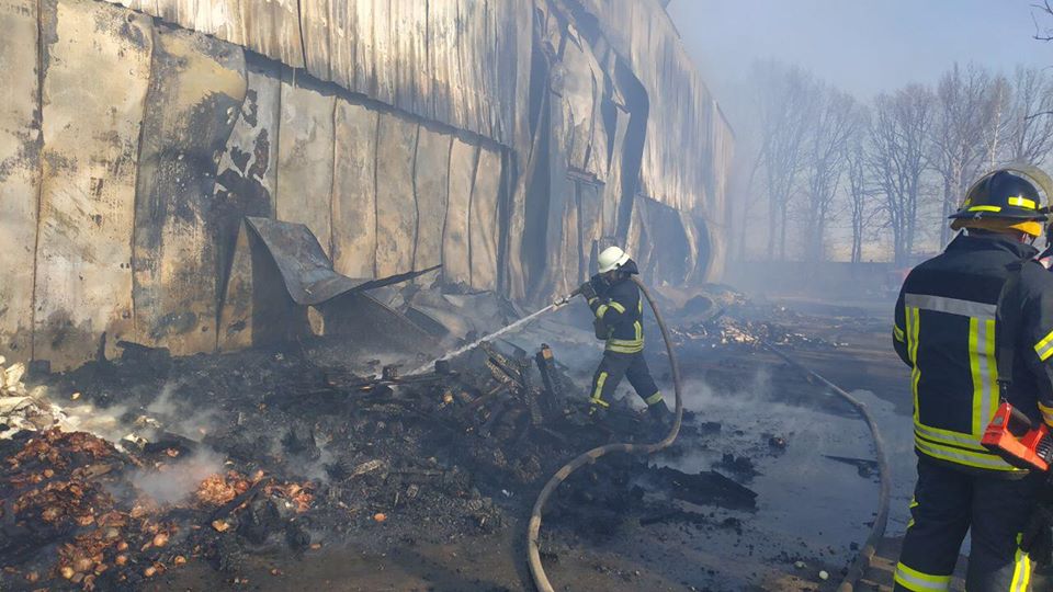 Загоряння трави спричинило масштабну пожежу овочесховища в Броварах - 76 prygody, pozhezhi, novyny, kyyivshhyna, brovary Загоряння трави спричинило масштабну пожежу овочесховища в Броварах - - 76